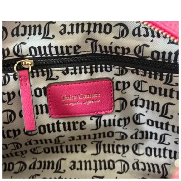 ❣️SOLD❣️ NEW Juicy Couture Free Love Heritage Bowler Satchel Crossbody Hot Pink - Picture 11 of 13